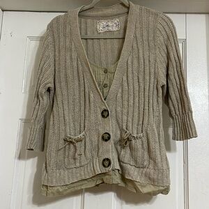 Next cardigan, Main part is 100% linen, size 16